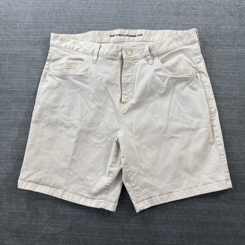Rhone Chino Shorts Everday Twill 8" Cream Khaki Mens 36 Casual Stretch